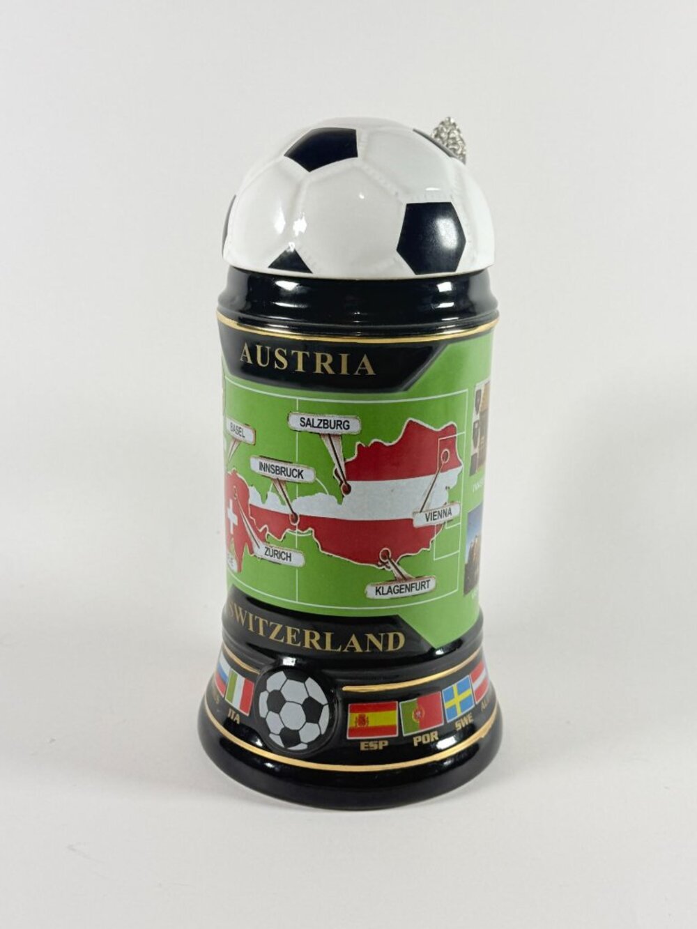 Soccer Stein Austria Switzerland 503/2500 Beer Mug King Original Limited Edition
